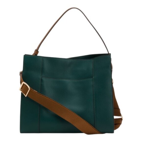 COLE HAAN Rainforest Leather Carryall Shoulder Bag - Picture 1 of 4